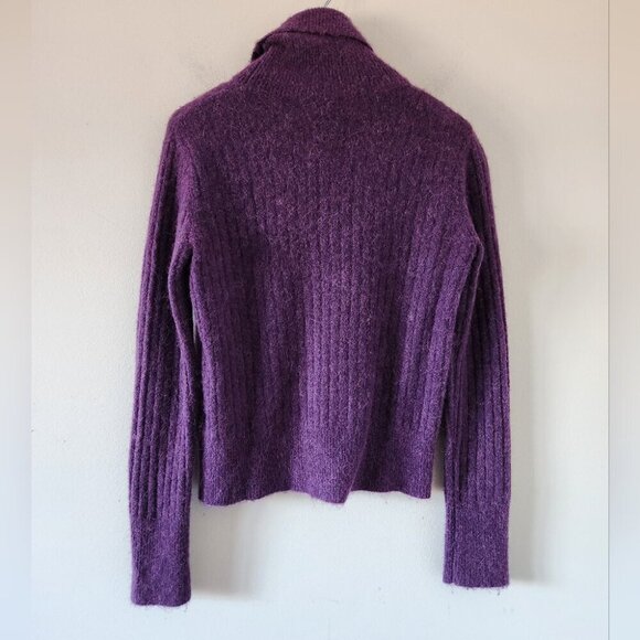 ZARA | ALPACA WOOL Turtleneck SWEATER 9598/102 purple Size Small - Picture 2 of 5